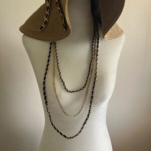 Iroo Gold and Black Layered Necklace